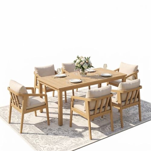7-Piece Acacia Patio Dining Set